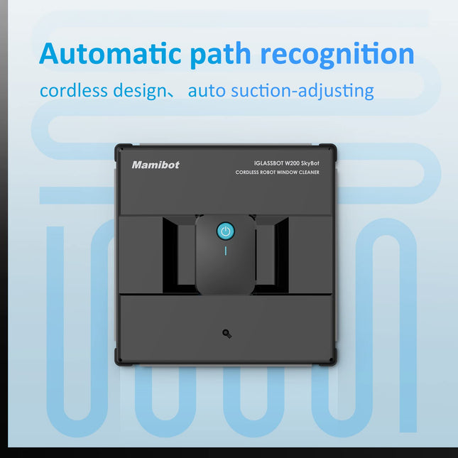 Mamibot W200 Skybot Cordless Window Cleaner Robot Vacuum With Remote Control, Up To 90 Mins Working Time Glass Cleaning Tools With Strong Auto Suctionadjusting For Indoor Outdoor High Windows