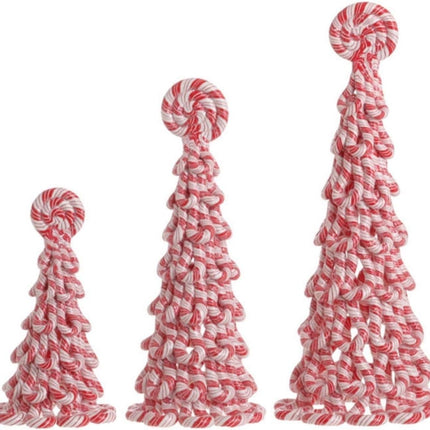 RAZ Imports Peppermint Candy Cane Christmas Tree Decoration, Set of 3