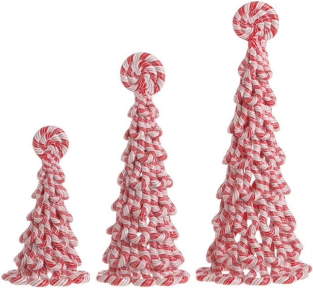 RAZ Imports Peppermint Candy Cane Christmas Tree Decoration, Set of 3