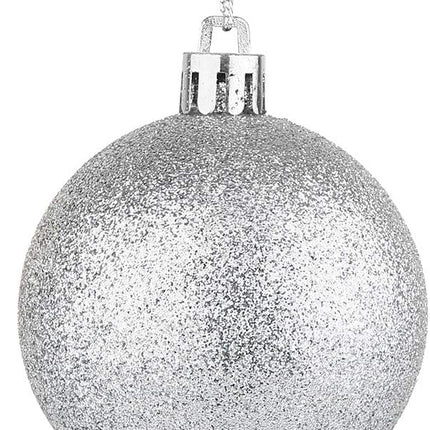 Sattiyrch Christmas Ball Ornaments 30ct, 60mm/2.36" Blue and Silver Shatterproof Plastic Decorative Xmas Balls Ornaments Set (Blue and Silver)
