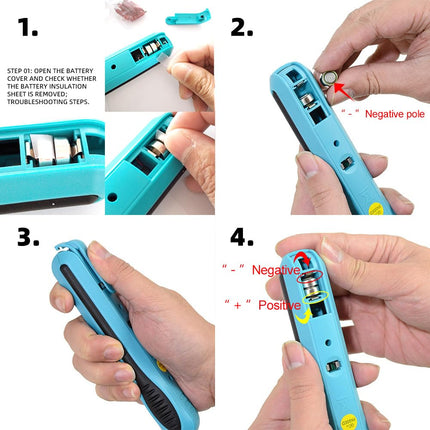 allsun Christmas Light String Tester Non Contact Voltage Finder Meter Light Bulb&Fuse Checker Gun 12-600 V AC Mini Light Repairing Tool, NOT Suitable LED Light String, Blue