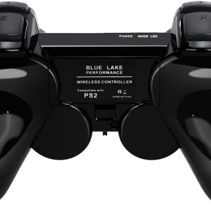 2 Pack Wireless Controller 2.4G double shock Compatible with PS2 /PS1/PC(Jet Black)