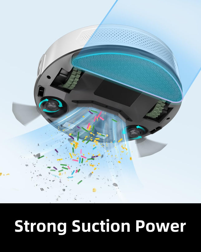 K5P Robot Vacuum Cleaner, Robot Vacuum And Mop,Quiet Robotic Vacuum With Strong Suction For Hardwood Floor
