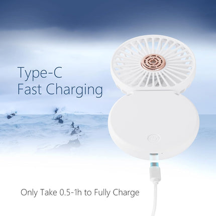 3 In 1 MultiFunction Fan, Portable Handheld Fan, Neck Fan, Mini Desk Fan, 1200Mah UltraLong Battery Life, UltraQuiet, 3Speed Wind