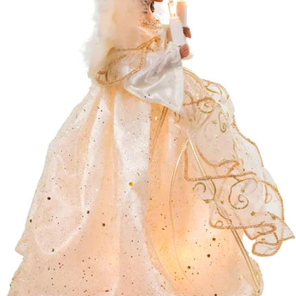 The Bridge Collection 12" African-American Angel Tree Topper - Angel Tree Topper - Lighted Tree Topper - Christmas Angel Decor