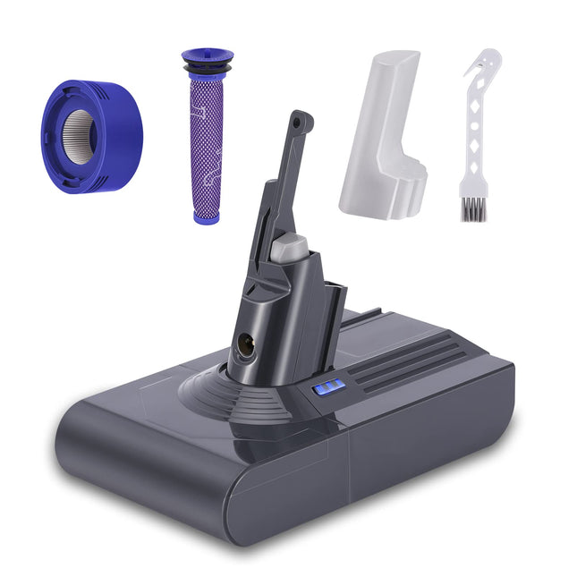 6000Mah V8 Battery 21.6V Compatible With V8 Animal V8 Absolute V8 Fluffy V8 Motorhead V8 Carbon Fiber Cord Handheld Vacuum