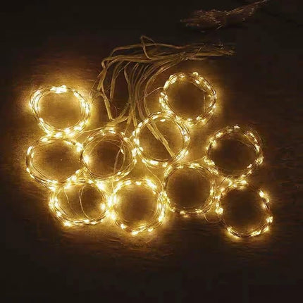 200 LED Warm White Curtain Light for Party/Wedding/Festival/Christmas,Window Blinking String Light for Bedroom/Living Room,USB Plug with 8 Modes