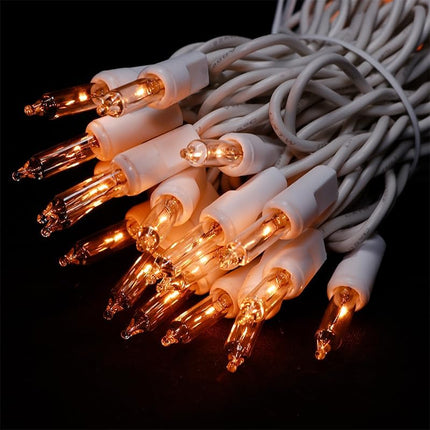 Mini Clear Christmas Lights - 35 Count Warm White Christmas Lights White Wire for Indoor and Outdoor Christmas Decorations, 8.5 Feet Christmas String Lights Set