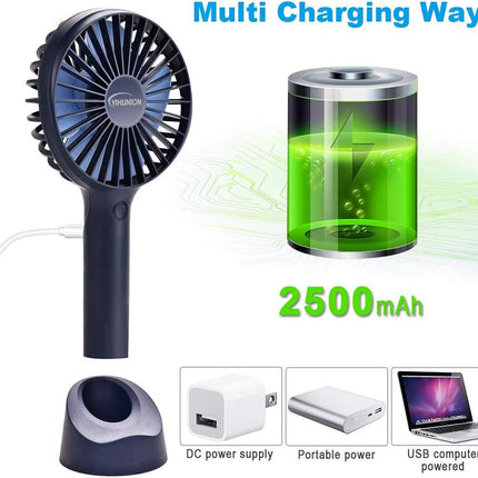 Hand Held Fan，Yihunion Mini Portable Personal Fan Rechargeable Battery Operated Powered Cooling Desktop Electric Usb Fan With Fan