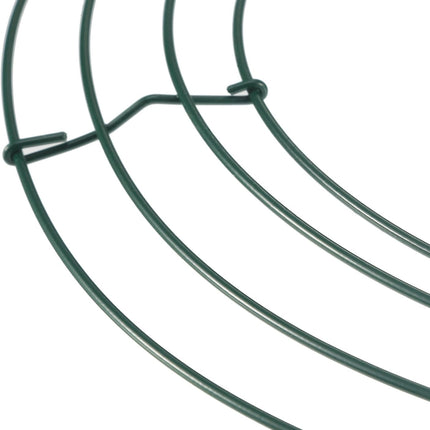 5 Pieces Metal Wreath Frame Ring Round DIY Macrame Floral Crafts Wire Wreath Form Christmas Decoration Door Craft (Deep Green, 12 Inch)