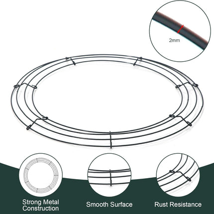 12 Pack 14 Inch Metal Wreath Frame Wire Wreath Form for Crafts Christmas Decoration