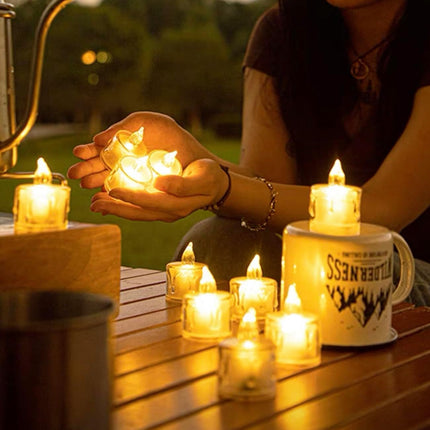 96 Pack Flameless Tea Lights Candles Battery Operated, Crystal Led Tealight Candles,Votive Candles Electric Fake Candles for Valentines Christmas