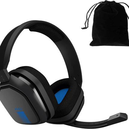 ASTRO Gaming A10 Headset for Xbox One/Nintendo Switch / PS4 / PC and Mac - Wired 3.5mm and Boom Mic w/Velvet Pouch Bag - Bulk Packaging - (Blue/Black)