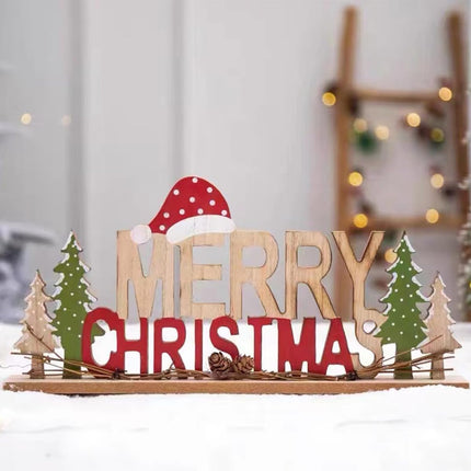 Christmas Tabletop Decor Sign, Wooden Christmas Signs with Christmas Tree Merry Christmas Letter for Coffee Table,Tiered Tray,Shelf Christmas Decorations for Home/Holiday Christmas Decor
