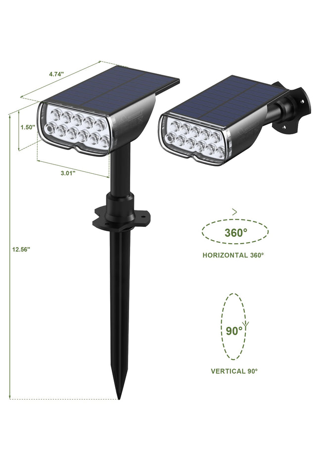 Solar Lights Outdoor Color Changing Solar Spot Lights Landscape Spotlights IP65 Waterproof Solar Outdoor Lights for Christmas Decorations, Garden, Yard, 8 Lighting Modes, 6 Pack (Multicolor)