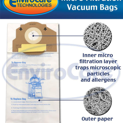Envirocare Micro Filtration Vacuum Cleaner Dust Bags Made To Fit Eureka Style Rr Uprights 9 Pack