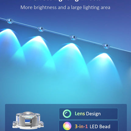 100FT Permanent Outdoor Lights, RGB 72 LED Eaves Lights with APP/Remote Control, IP67 Waterproof LED Outdoor String Lights for Christmas, Halloween, Outdoor, Garden Decor