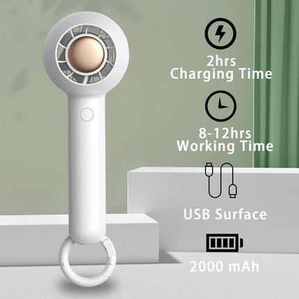 Portable Fan For Travel, Mini Handheld Fan Rechargeable, Personal Lash Fan For Women Makeup With 2Speeds 810 Hours Operated