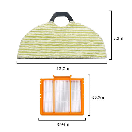 Jyailifis Rv2610Wa Vacuum Mop Pads Compatible With Shark Rv2610Wa Rv2620Wa Rv2410Wd Av2610Wa Ai Ultra 2 In1 Robot Vacuum, 4 Mop Pads, 2 Filters, 4 Side Brushe