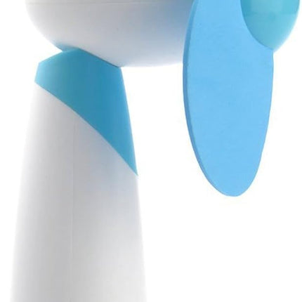 Ogrmar Mini Handheld Fan Personal Fan Battery Soft Foam Blades Powered For Home And Travel 2Pc Blue 2