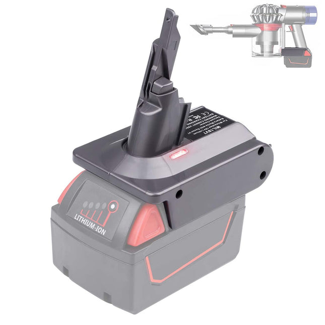 For Dyson V7 Battery Adapter For Milwaukee M18 18V Battery Convert To For Dyson V7 Sv11 Animal Cordless Stick Vacuum Cleaner Handheld Vacuum Converter Mil18V7 Adapter Only, No Battery