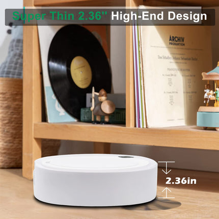 Robot Vacuum Cleaner d 2In1 Superthin Quiet Robotic Vacuum Mop Combo, 1500Pa Suction, Good Pet Hair, Hard Floor, Low Pile Carpet, Up 90Min Runtime,Ideal Multiple Room, White