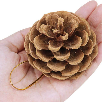 Winlyn 30 Pcs Christmas Hanging Real Preserved Pine Cones Ornaments 2"-3" Tall Christmas Tree Hanging Pinecone Ornaments