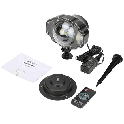 Borelor Snowfall LED Lights IP65 Waterproof Mini Christmas Snowflake Projector Lamp Indoor Outdoor Year Decoration Light with RF Remote & Timer(High Brightness)