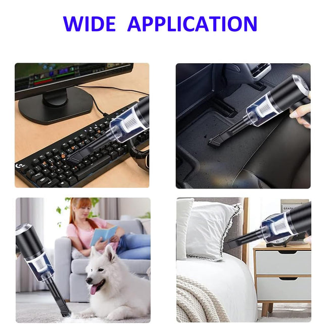 Portable Cordless Handheld Vacuum 9000Pa Dustbuster Wet Dry For Car Office Pet And Home Lightweight Cleaner Insect Spider Stink Bug Cockroach Moth Bee