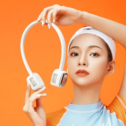 Bemodst Portable Neck Fan, 2000 Mah Battery Operated Wearable Personal Fan, Leafless, Rechargeable, Headphone Design, Usb Powered