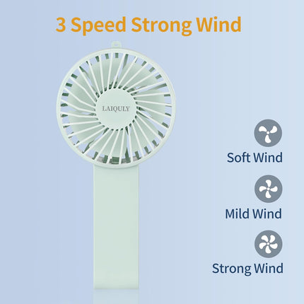 Handheld Fan Personal Portable Fan 3 Speed Adjustable Removable Lanyard Usb Recharging Battery Operated Small Desk Table Fan Make