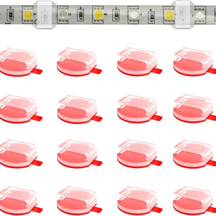 Clear Strip Light Mounting Clips Self-Adhesive Hooks,Fixing Clamps LED Strip Light 8mm,10mm,12mm.100 Pack Strip Light Brackets Holder,USB Cable Wires Organizer.