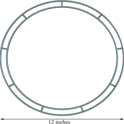 3 Packs Christmas Dark Green 12 Inches Wire Wreath Rings Wire Wreath Frame for Year Valentines Decoration (Style B)