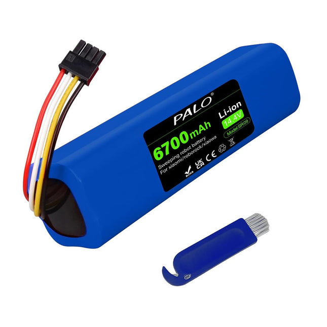 Brr2P4S5200S 6700Mah Battery For Xiaomi Mijia Xiaowa Roborock S50 S51 S52 S55 Mijia S5 S6 Pure T4 T6 1St And 2Nd Generation Robot Vacuum Cleaner