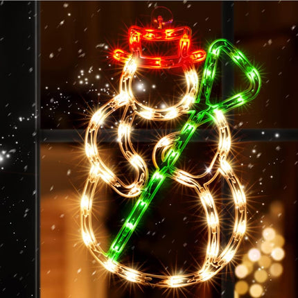 Christmas Window Silhouette Light Decorations Lighted Snowman Christmas Window Light for Christmas,Party,Home,Patio Lawn,Garden