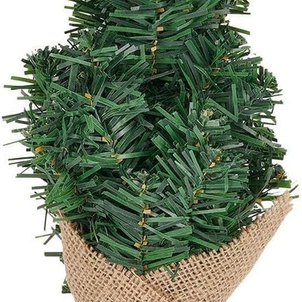 Mini Christmas Tree Tabletop Decoration PVC Cloth Xmas Party Ornament Desk Tree Home Holiday Party Decor(30cm)
