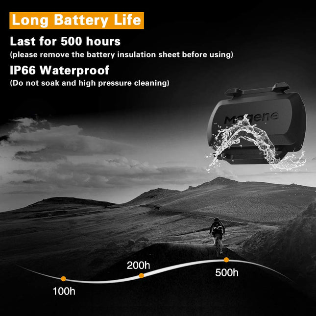 Magene S3+ Cycling Cadence Or Speed Sensor - ANT+ and Bluetooth 4.0 Compatible - Wireless Sensor for Bikes - Compatible with Zwift, Garmin, & More