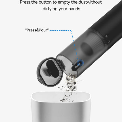 Updated Car Vacuum Portable Cordless, Baseus 12Kpa Handheld Car Vacuum Cleaner With Usb C Fast Charging, Single Touch Empty, Multifunction Air Blower Inflator Pump For Car, Swim Rings, Air Mattress