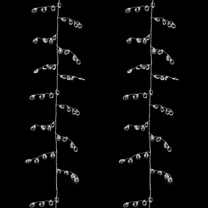 FOIMAS 16ft Clear Acrylic Wire Bead Garland Strand Ice Faux Crystal Bead String Garland for Christmas Tree Craft Wedding Birthday Party Decoration