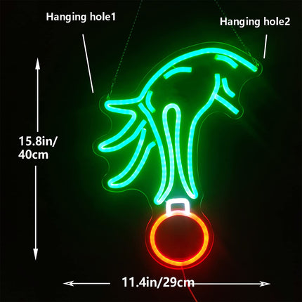 Christmas Neon Sign Dimmable Christmas Neon Lights Led Neon Signs Green Light Up Neon Sign for Bedroom Kids Room Living Room Xmas Party