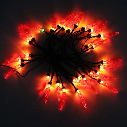 23FT 50LED Garden Solar Christmas Lights Outdoor, Red Chili Pepper String Lights-Waterproof LED Kitchen Christmas Solar Decorative Lights for Tree, Lawn, Patio, Yard, Home, Party, Porch Decor