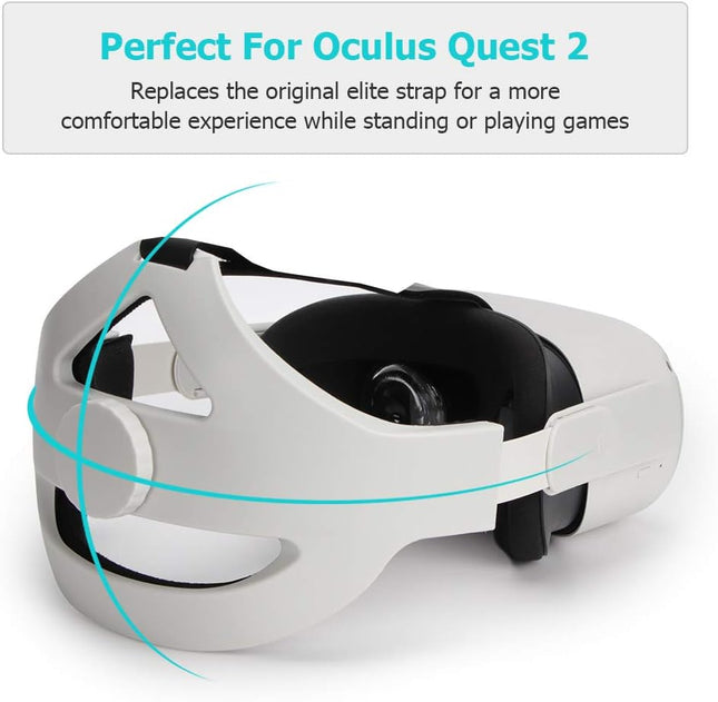 Elite Strap Compatible with Oculus Quest 2, Quest 2 Accessories Adjustable Head Strap