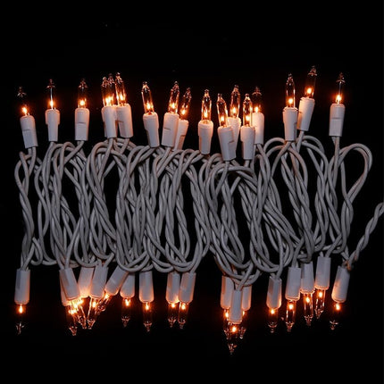 Mini Clear Christmas Lights - 35 Count Warm White Christmas Lights White Wire for Indoor and Outdoor Christmas Decorations, 8.5 Feet Christmas String Lights Set