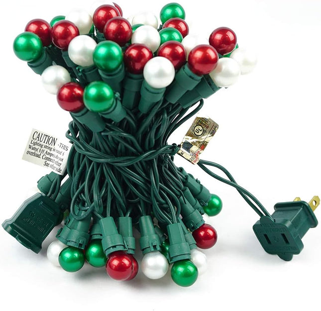BOHON Christmas Lights Indoor 19FT 70 LED Outdoor String Lights with Pearlized Glass Bulbs Globe String Lights Multi Color for Holiday Party Halloween Tree Decor