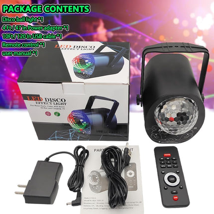 Party Light Disco Ball Lights,4 in 1Dj Strobe Light Stage Rave Light Dance Light Projector Effect Sound Activated with Remote Control for Karaoke Parties Club Dance Wedding Christmas Halloween