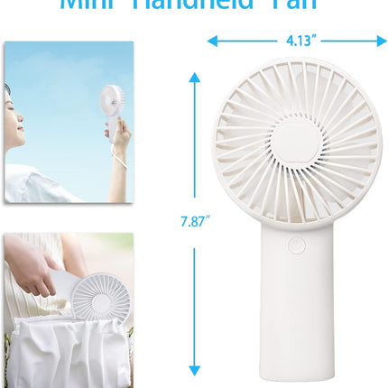 Handheld Fan, Portable Fan With Usb Rechargeable Battery, 3 Speed 820 Hours Working Time For Indoor, Outdoor, Makeup, Travelling