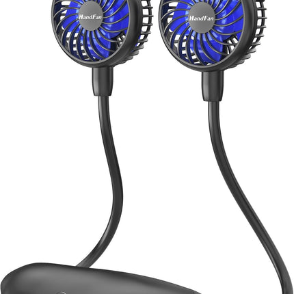 Handfan 5000Mah Neck Fan Portable Rechargeable, Wearable Personal Fans For Neck, Hands Free Necklace Fan Battery Operated