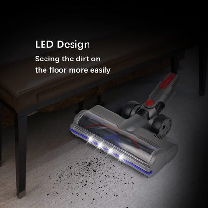 Hestia Vacuum Motorhead Suitable For Dyson V7 V8 V10 V11 V15 Sv10 Sv12 Sv14 Animal Absolute Models Cleaner Head For Dyson Part Cleaner Electric Head 4 Led For Hard Floor Low Carpets