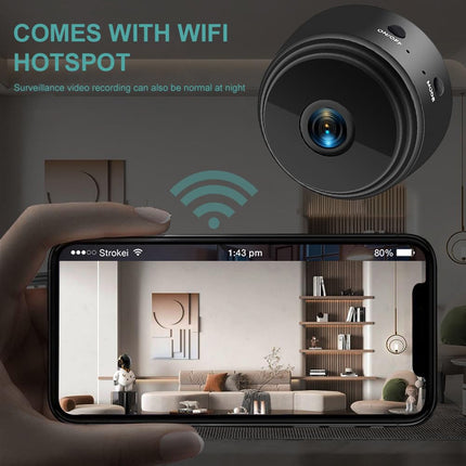Mini Hidden Cameras1080P HD WiFi Security Camera for Baby Pet Nanny Surveillance Spy Cam for Home Indoor Outdoor Monitoring Remote Viewing with APP(Video Only)