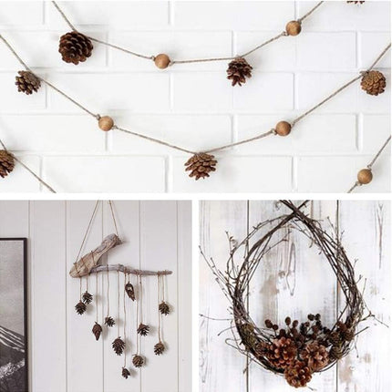 Winlyn 30 Pcs Christmas Hanging Real Preserved Pine Cones Ornaments 2"-3" Tall Christmas Tree Hanging Pinecone Ornaments